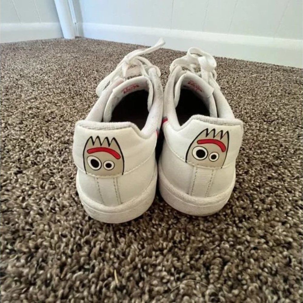Adidas x Disney Toy Story 4 Forky Sneakers | White Leather | Women's Size 4 - Picture 3 of 8